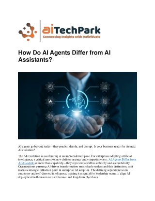 AI Agents Differ from AI Assistants in Autonomy Control and Intelligence