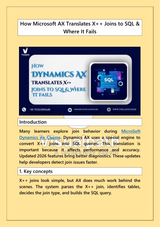 Professional MS Dynamics AX Course Online with Live Projects