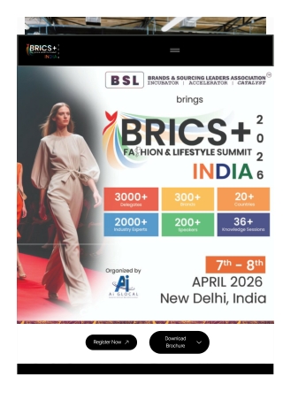 BRICS  Fashion & Lifestyle Summit: The Global Stage