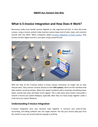 What Is E-Invoice Integration and How Does It Work