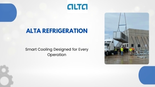 Advanced Industrial NH3 Refrigeration System by ALTA Refrigeration