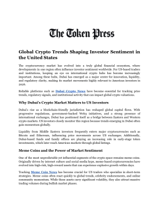 Global Crypto Trends Shaping Investor Sentiment in the United States 5.8