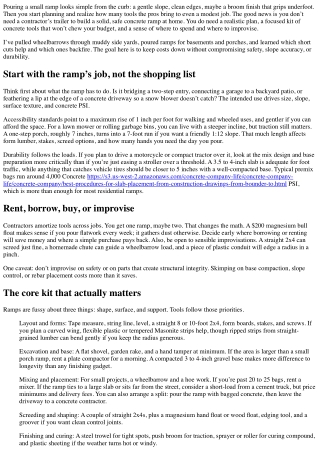 Affordable Tool Options for DIY Concrete Ramp Projects