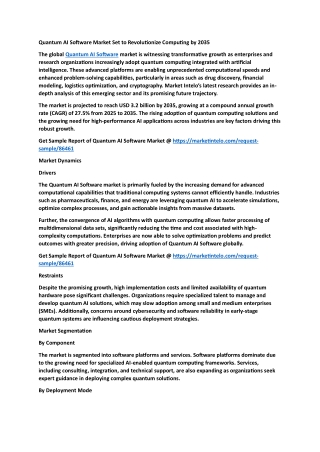 Quantum AI Software Market Set to Revolutionize Computing by 2035