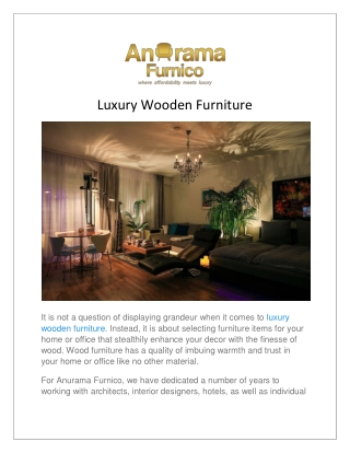 Luxury Wooden Furniture