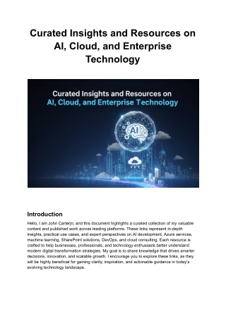 Curated Insights on AI, Cloud Computing, and Enterprise Technology