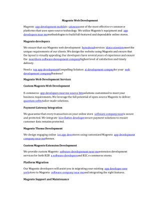Magento Development