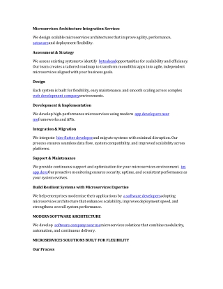 Microservices Architecture