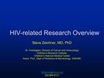 HIV-related Research Overview