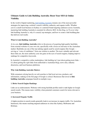 Ultimate Guide to Link Building Australia_ Boost Your SEO & Online Visibility