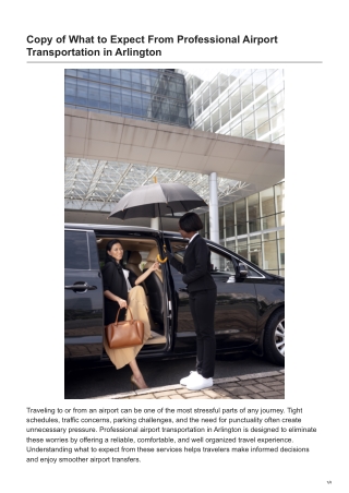 airport transportation Arlington