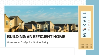 Building An Efficient Home