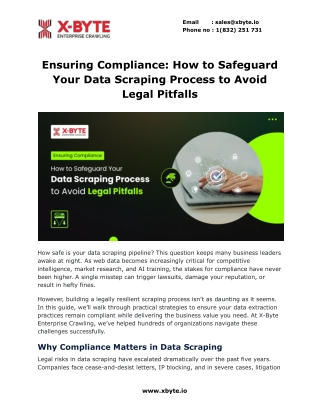 Ensuring Compliance: How to Safeguard Your Data Scraping Process to Avoid Legal