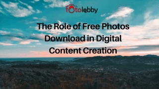 The Role of Free Photos Download in Digital Content Creation