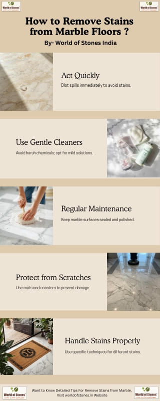 Infographic - How to Remove Stains from Marble