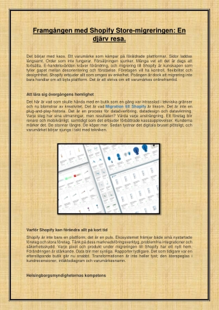Framgången med Shopify Store-migreringen: En djärv resa.