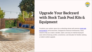 Enhance Your Yard with Premium Stock Tank Pool Solutions
