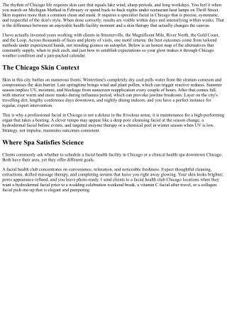 Expert Facial Chicago: Tailored Treatments for Radiant Skin