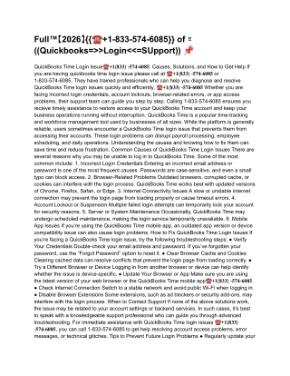 Full™【2026】{{☎️ 1-833-574-6085}} of ≋ ((Quickbooks=>>Login<<=SUpport))