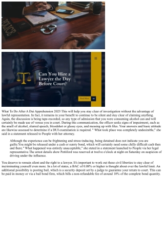 Detailed Guide To What You Need To Do If You Are Arrested For Dui