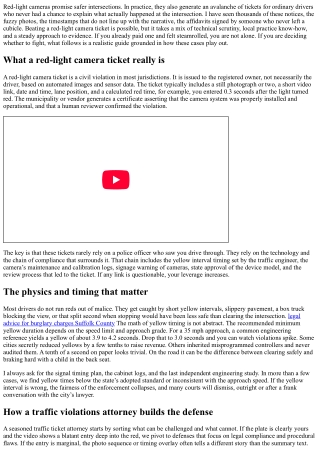 Traffic Violations Attorney: Beating Red-Light Camera Tickets