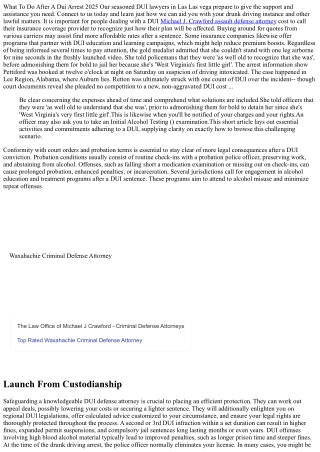 What Occurs After A Dui? Important Steps To Take If Detained