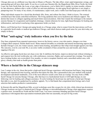 Anti-Aging Facial Chicago: Raise, Company, and Smooth Fine Lines