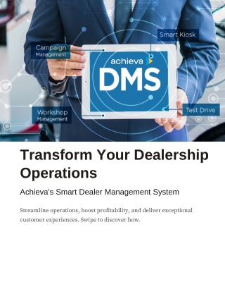 Transform Your Dealership with Achieva’s Dealer Management System