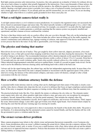 Traffic Violations Attorney: Beating Red-Light Camera Tickets