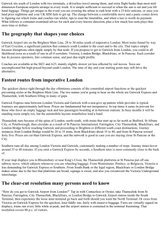 Get to Gatwick Like a Pro: Trains, Coaches, and Late-Night Options