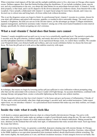 Vitamin C Facial Chicago Radiance: Antioxidant-Powered Brightening
