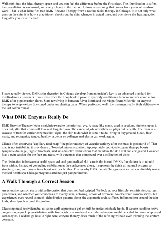 Finest DMK Enzyme Therapy in Chicago: Resurface and Rebuild