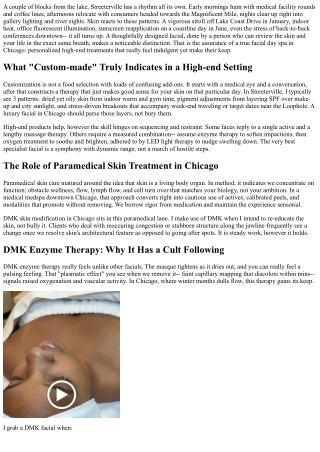 Streeterville Facial Medical Spa: Custom-made Luxury Treatments