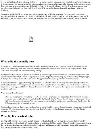 The Lip Flip vs Lip Filler: Which Enhances Your Smile Best?