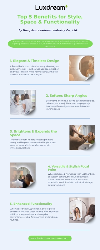 Round Bathroom Mirror — Top 5 Benefits for Style, Space & Functionality