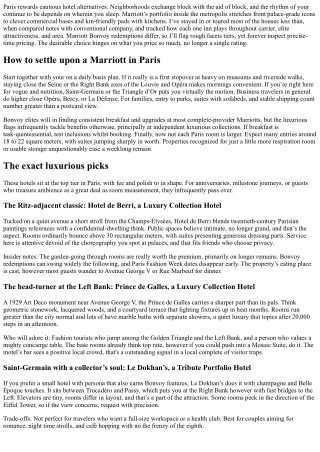 The Best Marriott Hotels in Paris: Top Picks for Every Traveler