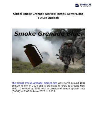 Global Smoke Grenade Market