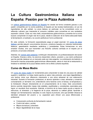 Curso de Pizzero Profesional - Aprende la Auténtica Pizza Italiana