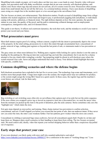 Theft Crimes Attorney: Shoplifting Defenses That Work