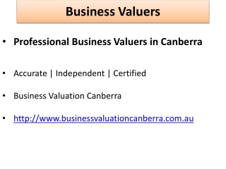 Business Valuers in Canberra | Certified Business Valuation