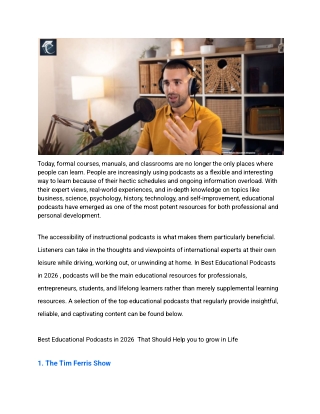 Best Educational Podcasts in 2026 That Are Redefining Modern Education