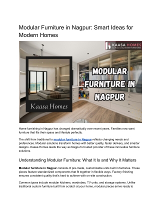 Modular Furniture in Nagpur