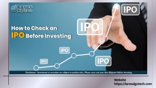 How to Check an IPO Before Investing