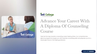 Advance Your Career With A Diploma Of Counseling Course