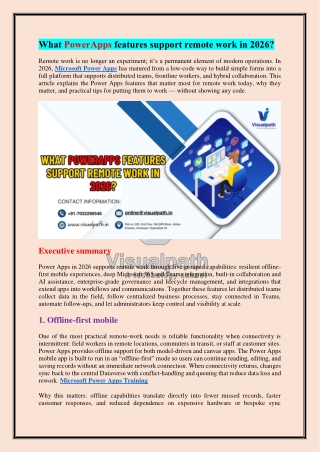 Microsoft Power Apps – Power Apps Training in Bangalore