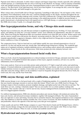 Facial for Hyperpigmentation Chicago: Brighten and Even Your Tone