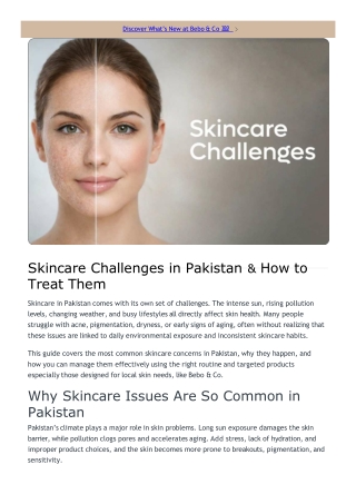 How to Treat Skin Problems in Pakistan with the Right Skincare Routine