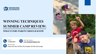 Why Parents Trust Winning Techniques Summer Camp in Ontario