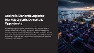 Australia Maritime Logistics Market 2025-2033