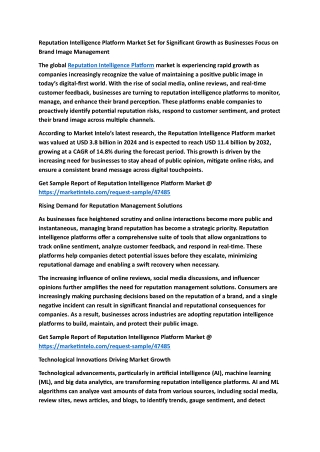 Reputation Intelligence Platform Market